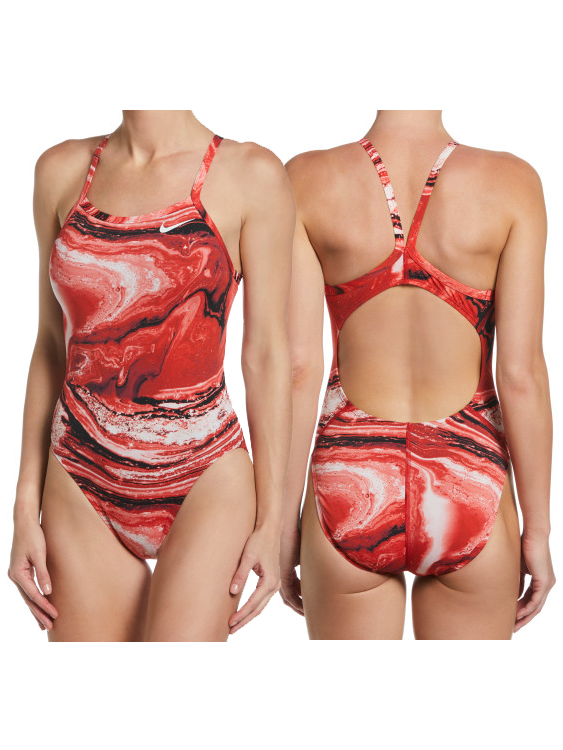 Nagonsutans 水着　swimwear 38 Nike Hydrastrong Crystal Wave Racerback (Red) – SuitUp