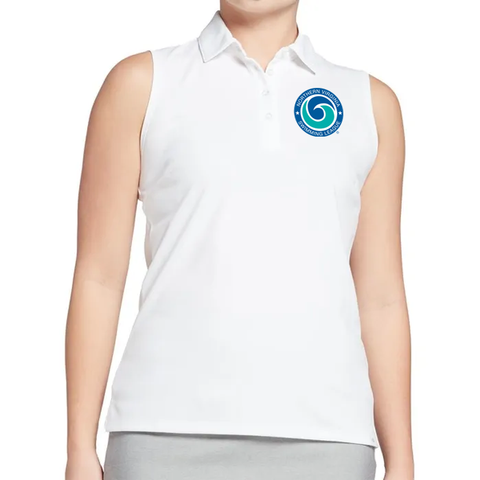 NVSL Women's Sleeveless Polo with Printed Logo