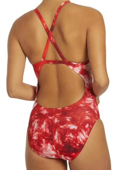 Nike Women's Hydrastrong Tie Dye Crossback One Piece Swimsuit at