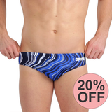 Arena Marbled Brief (Navy)