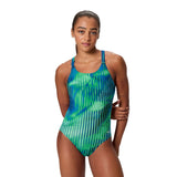 Speedo Linear Lava Leaderback(Blue/Green)