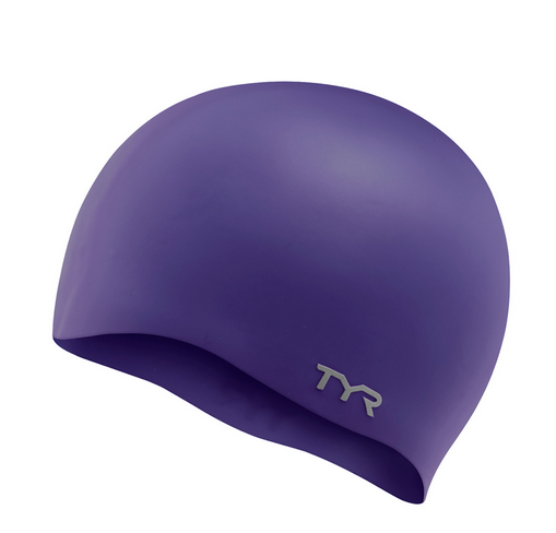 Large Purple Silicone Swimming Cap | swimelite
